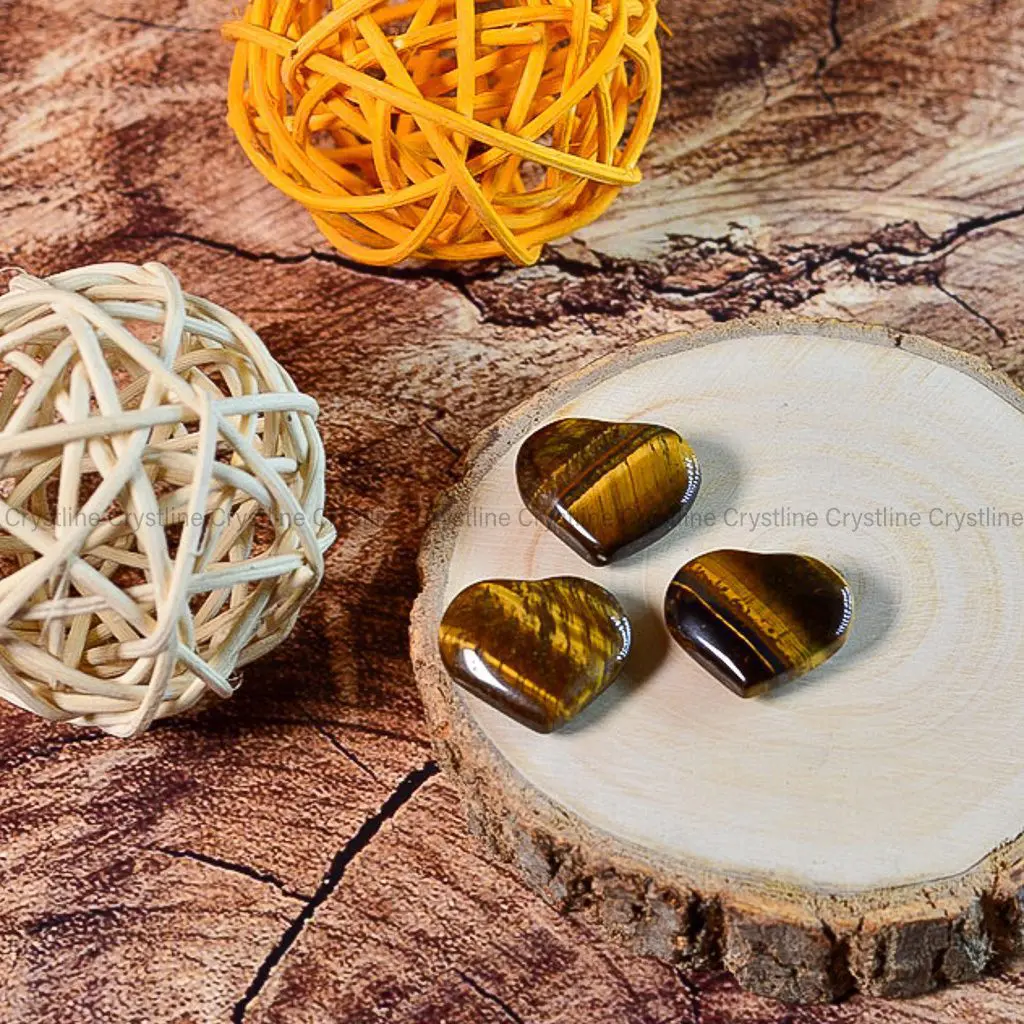 Tiger Eye Small Hearts by Crystline