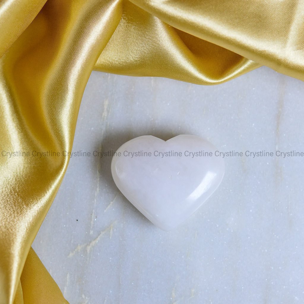 White Moonstone Heart by Crystline