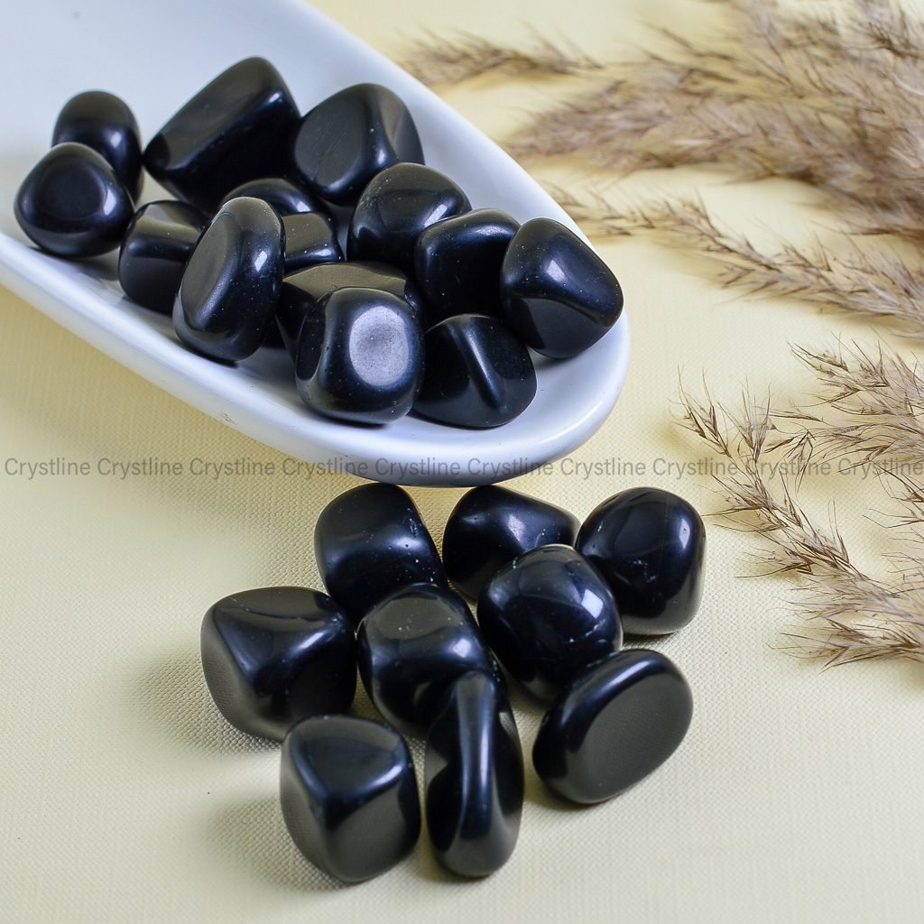 Black Obsidian Tumbled Stones by Crystline