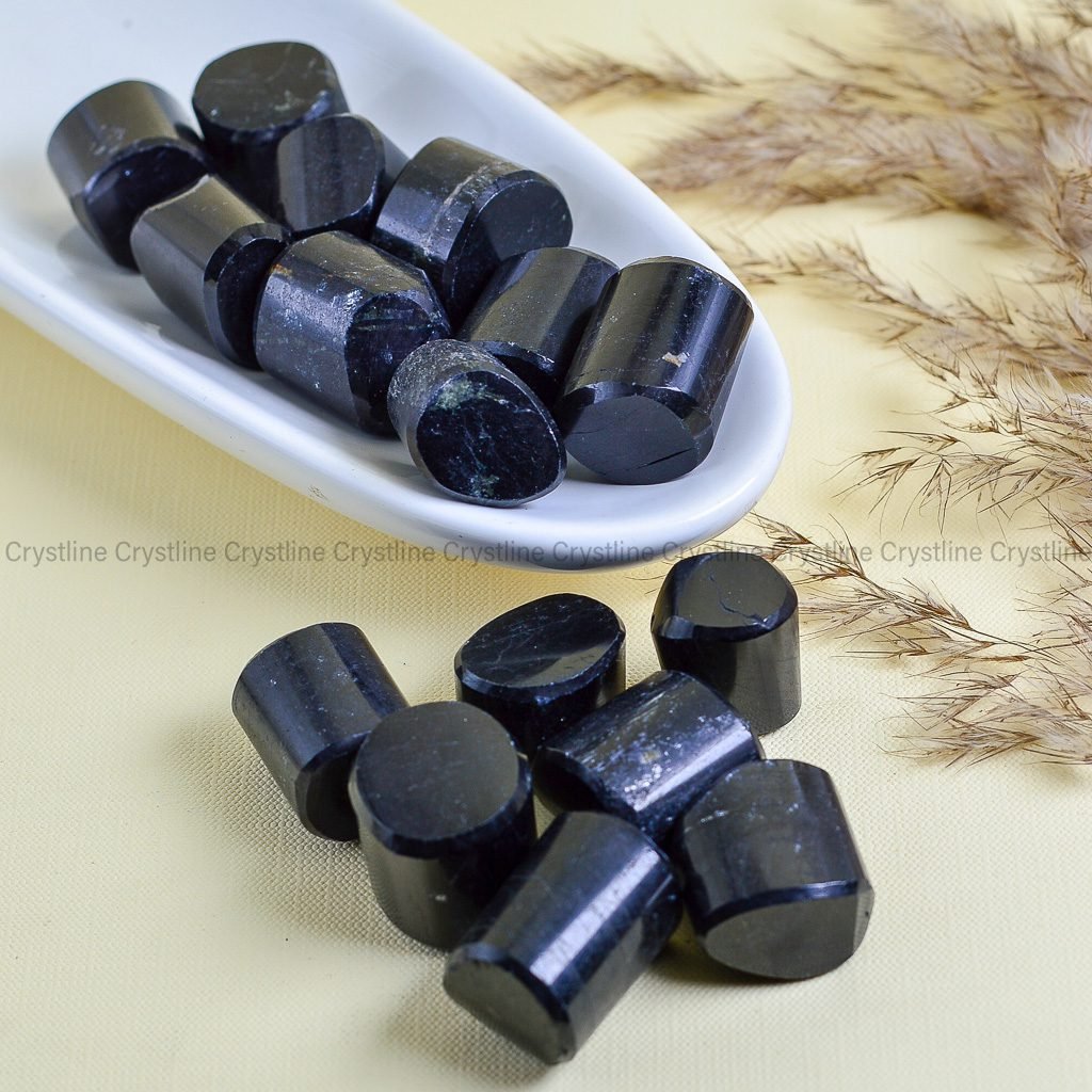 Black Tourmaline Tumbled Stones by Crystline