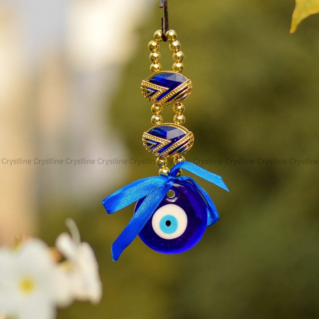 Blue Crystal Evil Eye Hanging by Crystline