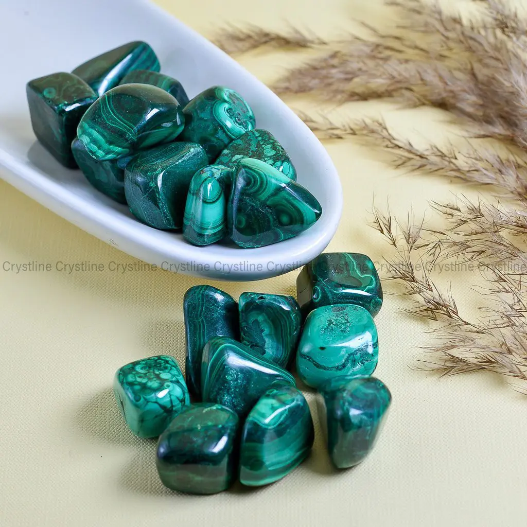 Melachite Tumbled Stones by Crystline
