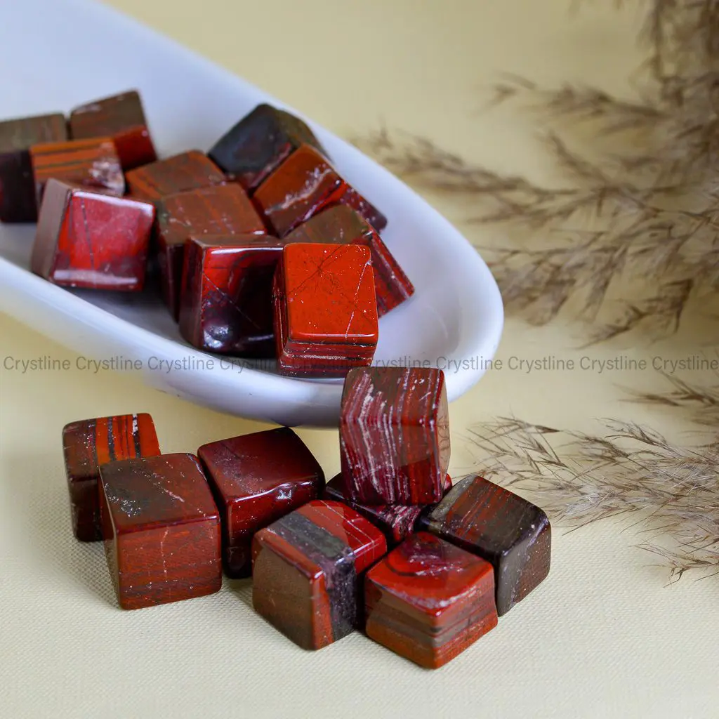Red Jasper Tumbled Cubes by Crystline