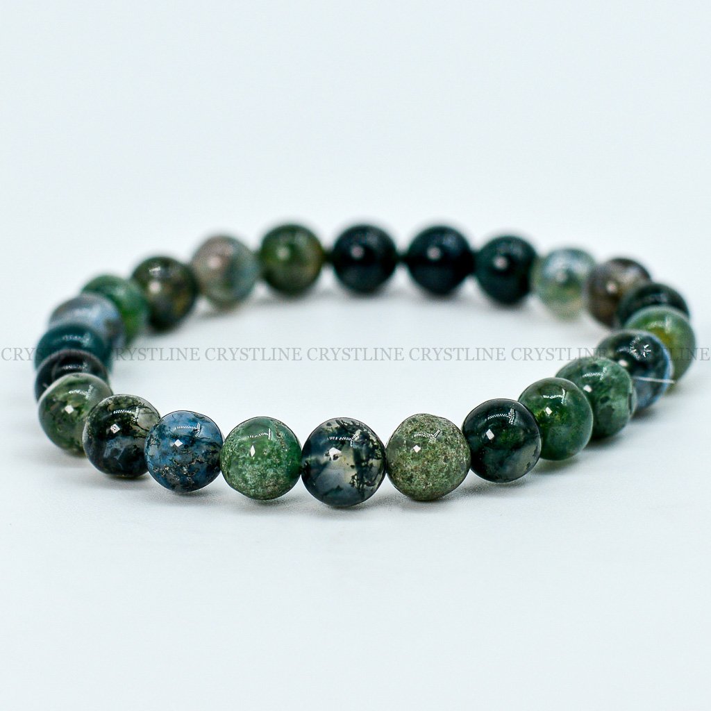 Moss Agate 8mm Bracelet – Crystal Love Collective