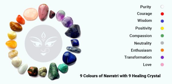 9 Colours of Navratri with 9 Healing Crystal